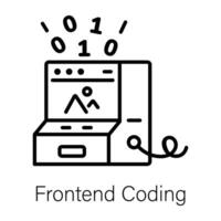 trendig frontend kodning vektor