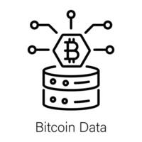 trendig bitcoin data vektor