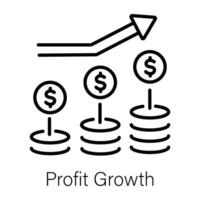 trendig vinst tillväxt vektor