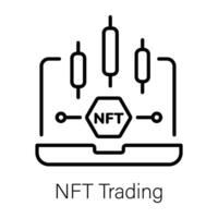 modisch nft Handel vektor