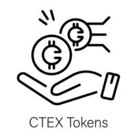 trendig ctex tokens vektor