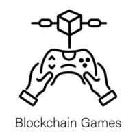 trendig blockchain spel vektor