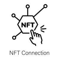 modisch nft Verbindung vektor