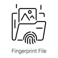 modisch Fingerabdruck Datei vektor