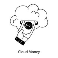 trendiges Cloud-Geld vektor
