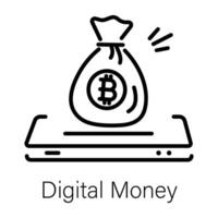 trendig digital pengar vektor