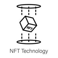 modisch nft Technologie vektor