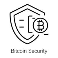 trendig bitcoin säkerhet vektor