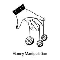 modisch Geld Manipulation vektor