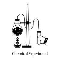 trendiges chemisches Experiment vektor