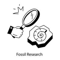 modisch Fossil Suche vektor