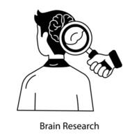 trendig hjärna forskning vektor