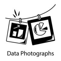 modisch Daten Fotografien vektor
