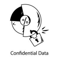 trendig konfidentiell data vektor