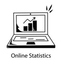 Trendige Online-Statistiken vektor