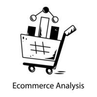 modisch E-Commerce Analyse vektor