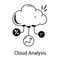 Trendige Wolkenanalyse vektor