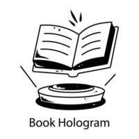 modisch Buch Hologramm vektor
