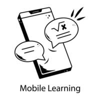 trendig mobil inlärning vektor