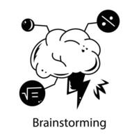 trendiga brainstormingskoncept vektor