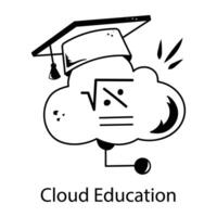 trendige Cloud-Bildung vektor