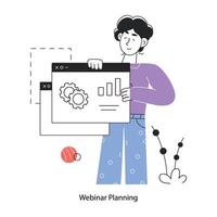 trendig webinar planera vektor