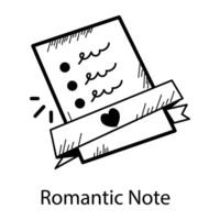 trendig romantisk notera vektor