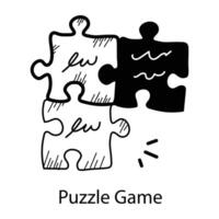 trendiges Puzzlespiel vektor