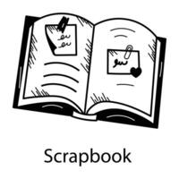trendiga scrapbook koncept vektor