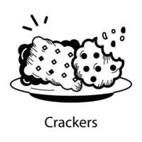trendige Cracker-Konzepte vektor
