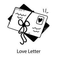 trendiger Liebesbrief vektor