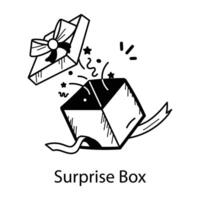 trendige Überraschungsbox vektor