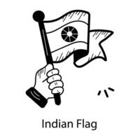 modisch indisch Flagge vektor