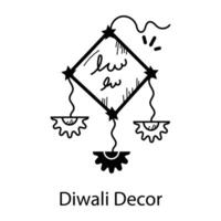modisch Diwali Dekor vektor