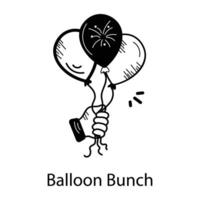 modisch Ballon Bündel vektor