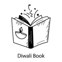 modisch Diwali Buch vektor