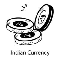 modisch indisch Währung vektor