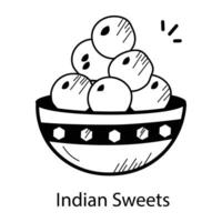 modisch indisch Süßigkeiten vektor