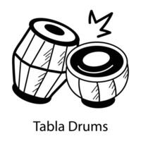 trendig tabla trummor vektor