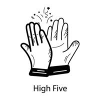 trendige high five vektor