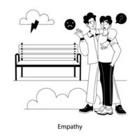 trendige empathiekonzepte vektor