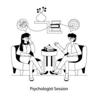modisch Psychologe Session vektor