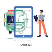 trendig smart buss vektor