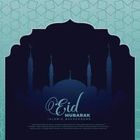 eid Mubarak Festival Urlaub Hintergrund vektor