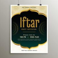 iftar fest inbjudan mall design vektor