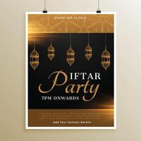 Ramadan Monat iftar Party Einladung Vorlage vektor