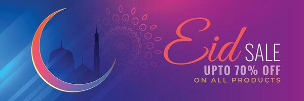 bunt eid Mubarak Verkauf Banner Design vektor