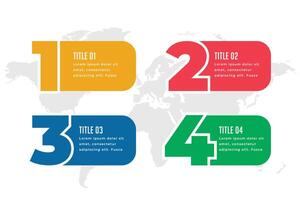 vier Schritte Infografiken Vorlage Design vektor