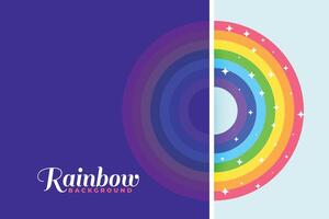 bunt Regenbogen Hintergrund mit funkelnd Sterne Design vektor