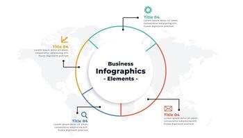 dünn Linie Infografik Geschäft Präsentation Konzept Design vektor